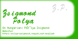 zsigmond polya business card